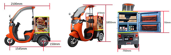 3 Wheel Electric Cargo Scooter